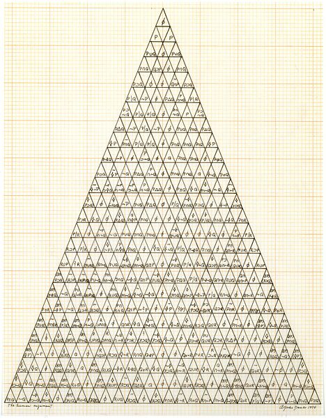 The Human Argument, Agnes Denes (American, born Budapest, 1931), Pen and black ink on graph paper 