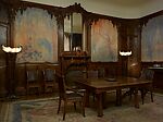 Wisteria Room, Lucien Lévy-Dhurmer (French, Algiers 1865–1953 Le Vésinet), Carved walnut and amaranth