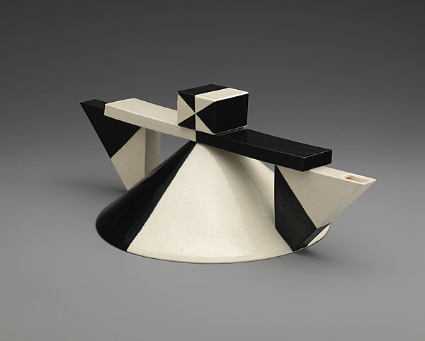 "Two Tone Cone", Peter Shire (American, born Los Angeles, 1947), Whiteware