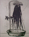 Zeno at 4 a.m., William Kentridge (South African, born Johannesburg, 1955), Set of 11 intaglio prints of various etching techniques on paper 

a: Open-bite etching
b: Etching, aquatint and open-bite
c: Etching, aquatint and open-bite with burnishing
d: Etching, aquatint, open-bite and drypoint
e: Open-bite and etching
f: Open-bite and aquatint
g: Etching and aquatint
h: Open-bite etching
i: Etching, aquatint and roulet
