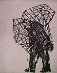 Zeno at 4 a.m., William Kentridge (South African, born Johannesburg, 1955), Set of 11 intaglio prints of various etching techniques on paper 

a: Open-bite etching
b: Etching, aquatint and open-bite
c: Etching, aquatint and open-bite with burnishing
d: Etching, aquatint, open-bite and drypoint
e: Open-bite and etching
f: Open-bite and aquatint
g: Etching and aquatint
h: Open-bite etching
i: Etching, aquatint and roulet