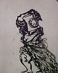 Zeno at 4 a.m., William Kentridge (South African, born Johannesburg, 1955), Set of 11 intaglio prints of various etching techniques on paper 

a: Open-bite etching
b: Etching, aquatint and open-bite
c: Etching, aquatint and open-bite with burnishing
d: Etching, aquatint, open-bite and drypoint
e: Open-bite and etching
f: Open-bite and aquatint
g: Etching and aquatint
h: Open-bite etching
i: Etching, aquatint and roulet