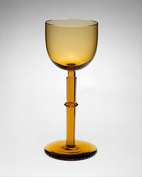 Wine goblet, Josef Hoffmann (Austrian, Pirnitz 1870–1956 Vienna), Glass 