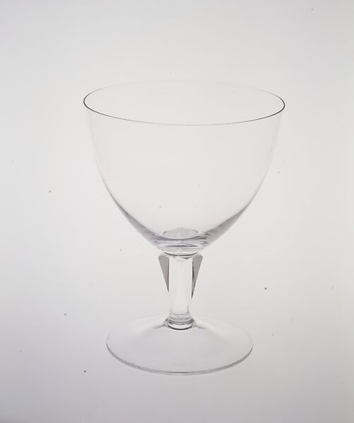 Drinking glass, Wilhelm Wagenfeld (German, Bremen 1900–1990 Stuttgart), Glass 