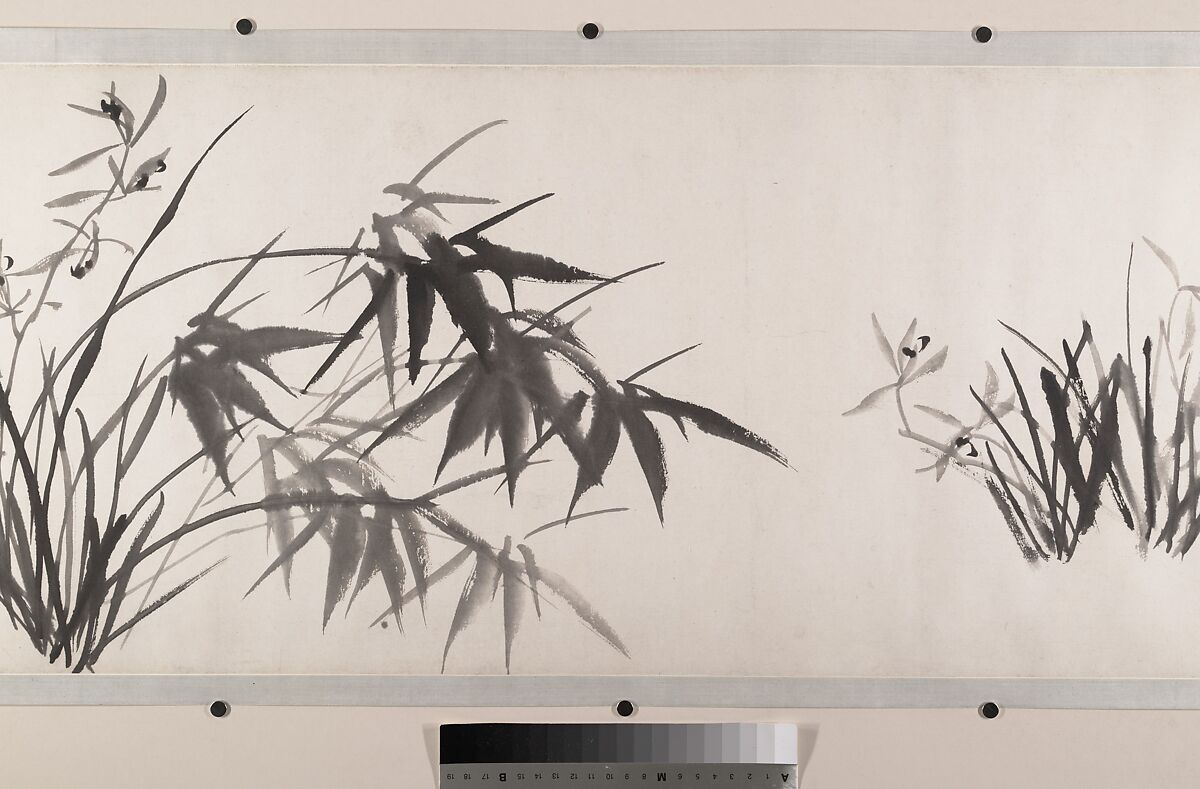 Orchids and bamboo, Zheng Xie (Chinese, 1693–1765), Handscroll; ink on paper, China