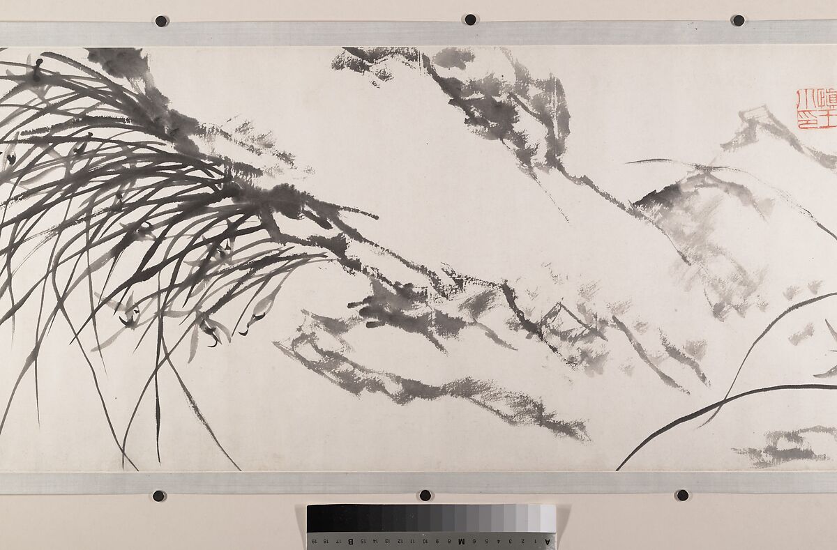 Orchids and bamboo, Zheng Xie (Chinese, 1693–1765), Handscroll; ink on paper, China