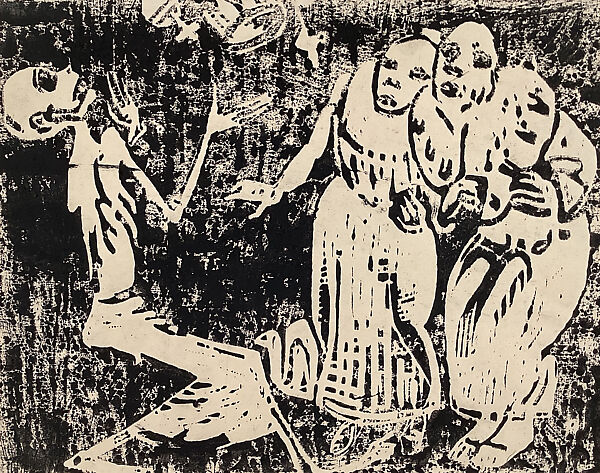 Death as Juggler, Christian Rohlfs (German, Niendorf, Holstein 1849–1938 Hagen), Woodcut monotype 