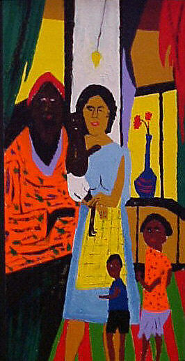 Study for Mural at Boys and Girls High School, Bedford-Stuyvesant, Brooklyn, Vincent D. Smith (American, Brooklyn, New York 1929–2003 New York), Gouache on four cardboard panels mounted on boards