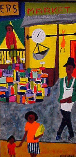 Study for Mural at Boys and Girls High School, Bedford-Stuyvesant, Brooklyn, Vincent D. Smith (American, Brooklyn, New York 1929–2003 New York), Gouache on four cardboard panels mounted on boards