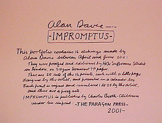 Impromptus, Alan Davie (British, Grangemouth, Scotland 1920–2014 Hertfordshire, England), Portfolio of 16 etchings, title page, box