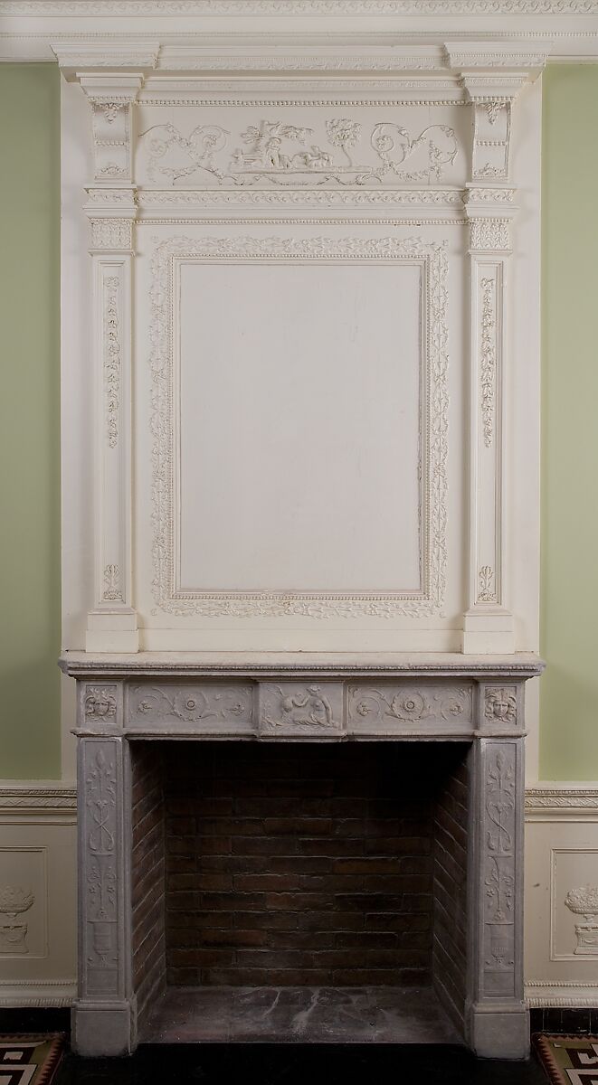 Mantel, Marble, Italian, probably 