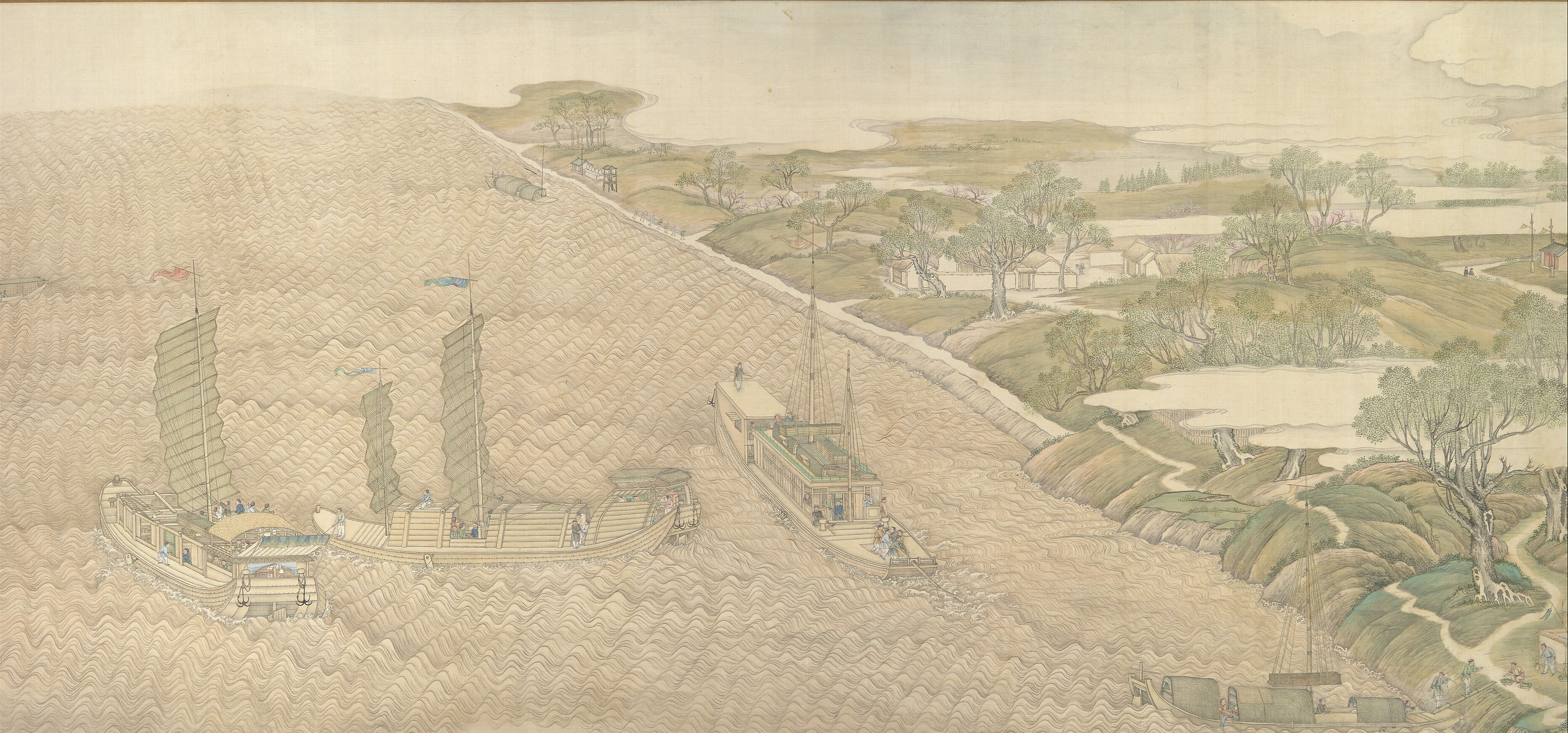 Xu Yang - The Qianlong Emperor's Southern Inspection Tour, Scroll
