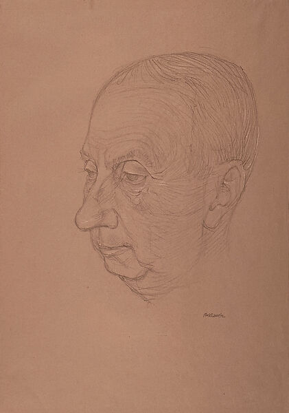 Jean Arp, Hans Bellmer (German (born Poland), Katowice 1902–1975 Paris), Graphite with white chalk on gray paper 