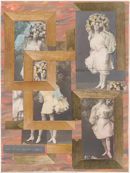 Der Traum seinen Lebens (The Dream of His Life), Hannah Höch (German, Gotha 1889–1978 Berlin), Cut and pasted hand-colored photographs and cut and pasted printed paper and watercolor on paper 