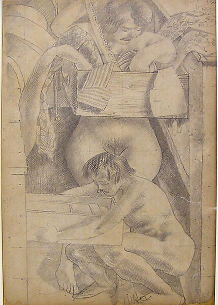 Hilda and Me, Stanley Spencer (British, Cookham, Berkshire 1891–1959 Taplow), Graphite on paper 