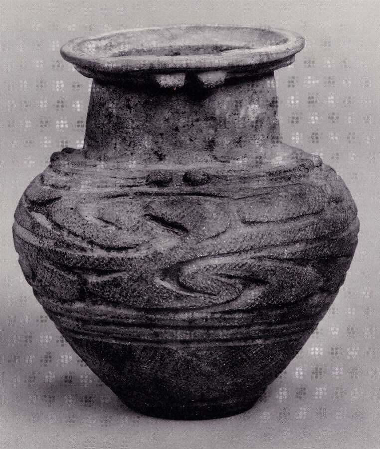 Vessel, Earthenware with incised decoration (Kamegaoka type), Japan
