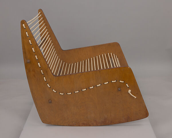 Chair (No. 1211-C), Alexey Brodovitch (American (born former Russian Empire, now Belarus), Ogolitchi 1898–1971 Le Thor, France), Plywood, wood, rope