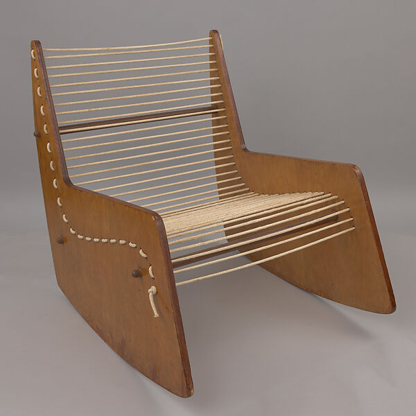 Chair (No. 1211-C), Alexey Brodovitch (American (born Russia), Ogolitchi 1898–1971 Le Thor), Plywood, wood, rope 