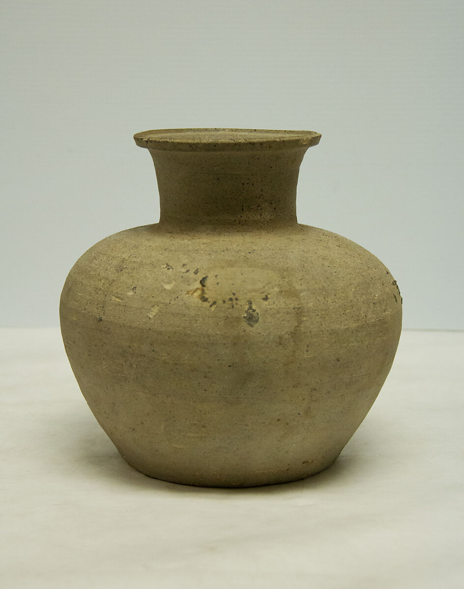 Jar, Stoneware with natural ash glaze, Japan