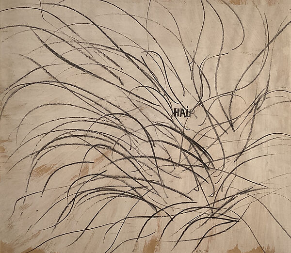 Hair, Jim Dine (American, born Cincinnati, Ohio, 1935), Opaque watercolor and graphite on paper 