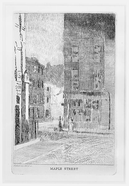 Maple Street, Walter Richard Sickert (British, Munich 1860–1942 Bathampton, Somerset), Etching 
