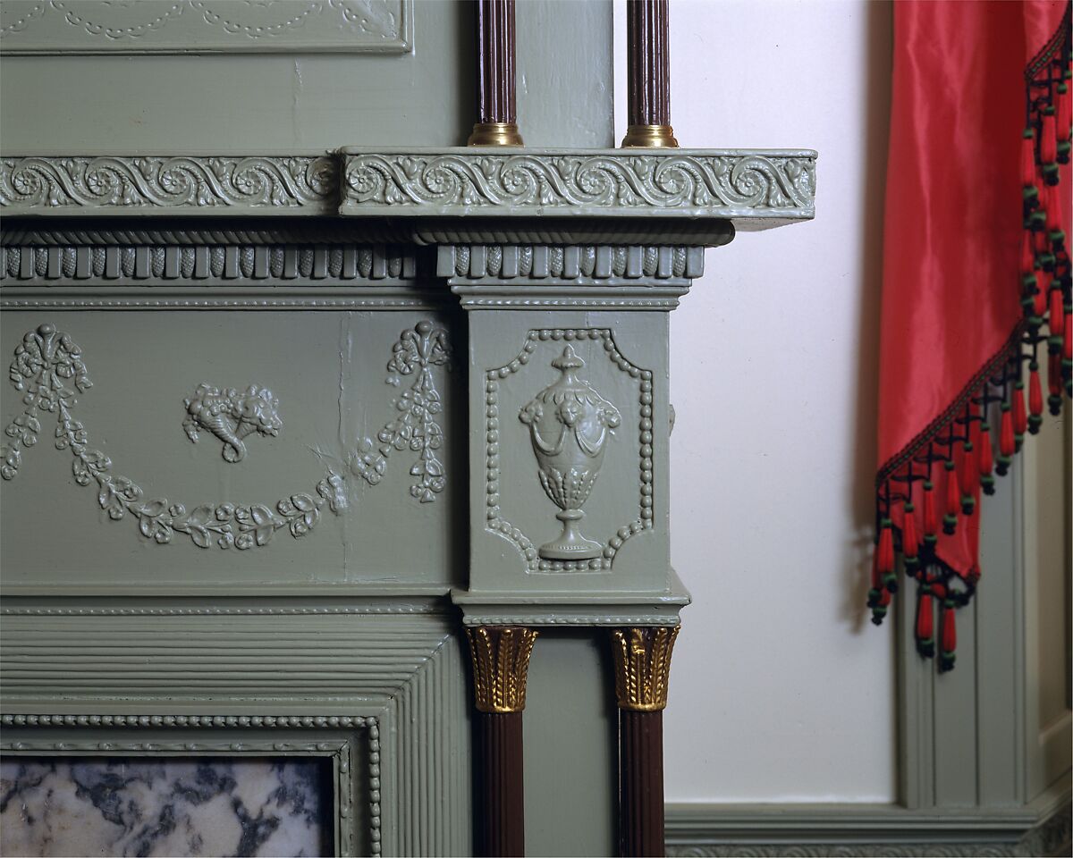 Parlor from the James Duncan Jr. house, Haverhill, Massachusetts, White pine and plaster, American