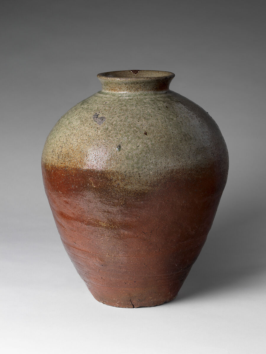 Large Jar (Ōtsubo), Stoneware with natural ash glaze (Tanba ware), Japan