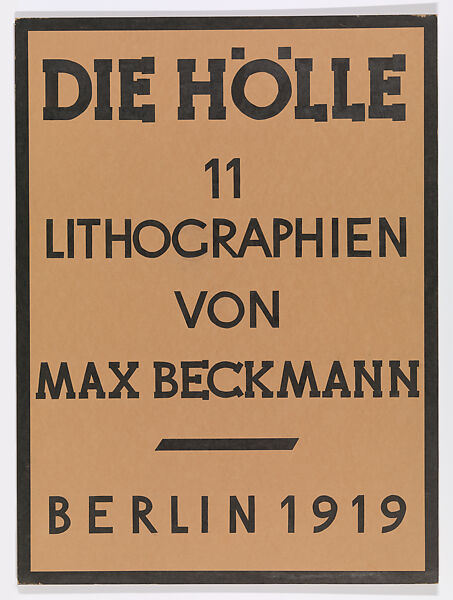 Hell, Max Beckmann (German, Leipzig 1884–1950 New York), Portfolio of eleven transfer lithographs