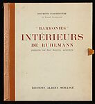 "Harmonies: Intérieurs de Ruhlmann" Portfolio, Emile-Jacques Ruhlmann (French, Paris 1879–1933 Paris), Collotype prints, some hand colored; cardboard cover with cloth ties 