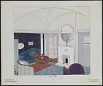 "Harmonies: Intérieurs de Ruhlmann" Portfolio, Emile-Jacques Ruhlmann (French, Paris 1879–1933 Paris), Collotype prints, some hand colored; cardboard cover with cloth ties