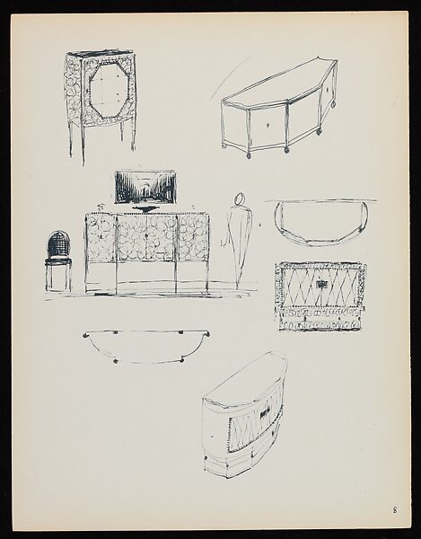 "Croquis de Ruhlmann" Portfolio, Léon Moussinac (French, 1890–1964), Photo mechanical prints (possibly collotypes)