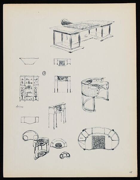 "Croquis de Ruhlmann" Portfolio, Léon Moussinac (French, 1890–1964), Photo mechanical prints (possibly collotypes)