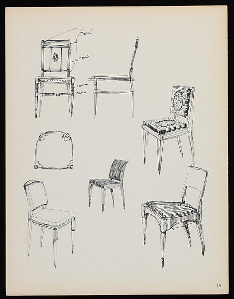 "Croquis de Ruhlmann" Portfolio, Léon Moussinac (French, 1890–1964), Photo mechanical prints (possibly collotypes)