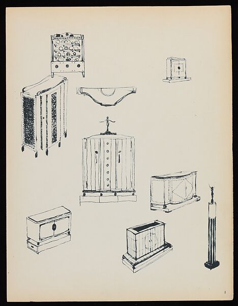 "Croquis de Ruhlmann" Portfolio, Léon Moussinac (French, 1890–1964), Photo mechanical prints (possibly collotypes)