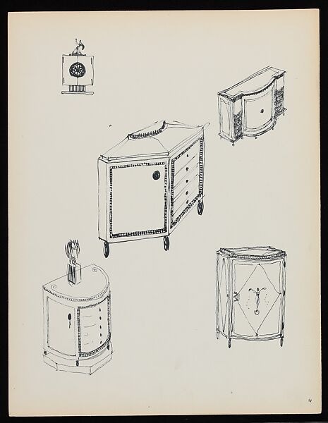 "Croquis de Ruhlmann" Portfolio, Léon Moussinac (French, 1890–1964), Photo mechanical prints (possibly collotypes)