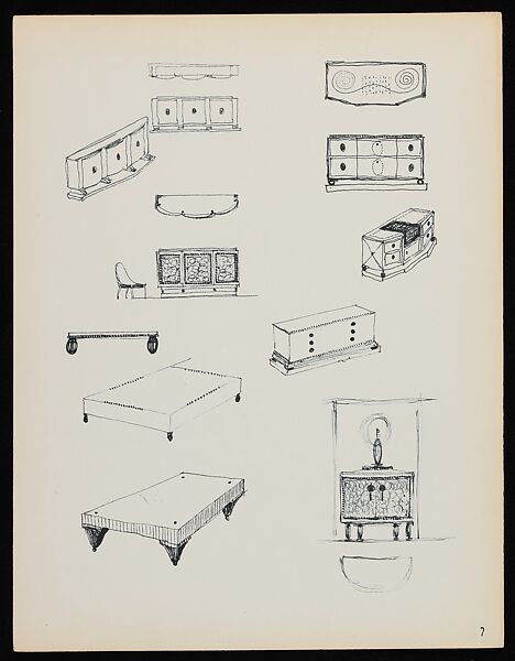 "Croquis de Ruhlmann" Portfolio, Léon Moussinac (French, 1890–1964), Photo mechanical prints (possibly collotypes)