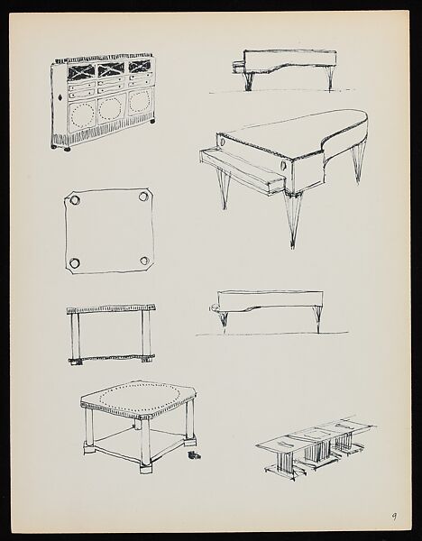"Croquis de Ruhlmann" Portfolio, Léon Moussinac (French, 1890–1964), Photo mechanical prints (possibly collotypes)
