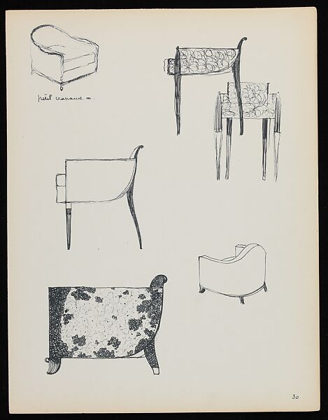 "Croquis de Ruhlmann" Portfolio, Léon Moussinac (French, 1890–1964), Photo mechanical prints (possibly collotypes)
