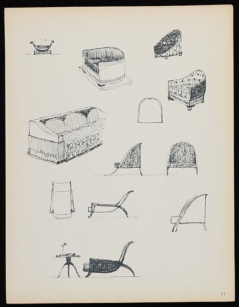 "Croquis de Ruhlmann" Portfolio, Léon Moussinac (French, 1890–1964), Photo mechanical prints (possibly collotypes)