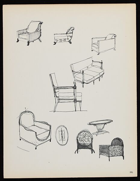 "Croquis de Ruhlmann" Portfolio, Léon Moussinac (French, 1890–1964), Photo mechanical prints (possibly collotypes)