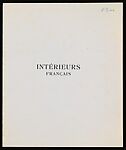 "Intérieurs Français" Portfolio, Jean Badovici (Romanian, Bucharest 1893–1956 Monaco), Collotype prints, some with pochoir and hand coloring; card cover with cloth ties 