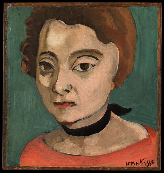 Marguerite with Black Velvet Ribbon, Henri Matisse (French, Le Cateau-Cambrésis 1869–1954 Nice), Oil on wood 