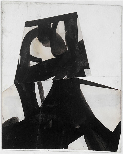 Untitled, Franz Kline (American, Wilkes-Barre, Pennsylvania 1910–1962 New York), Ink on cut and pasted papers 