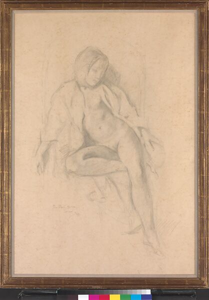 Study for the painting ¦Nude Resting¦, Balthus (Balthasar Klossowski) (French, Paris 1908–2001 Rossinière), Graphite on paper 