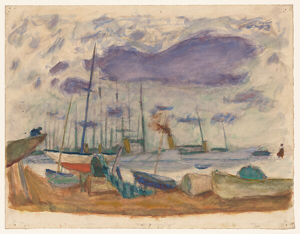 Le Port de Cannes, Pierre Bonnard  French, Watercolor and opaque watercolor and graphite on paper
