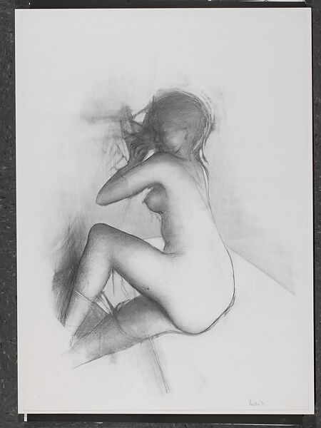 Nude, Reg Butler (British, 1913–1981), Graphite and charcoal on paper 