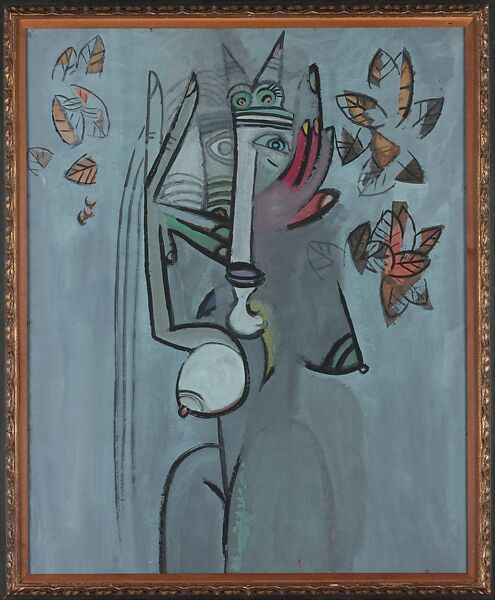 Goddess with Foliage, Wifredo Lam (Cuban, Sagua La Grande 1902–1982 Paris), Gouache on paper 