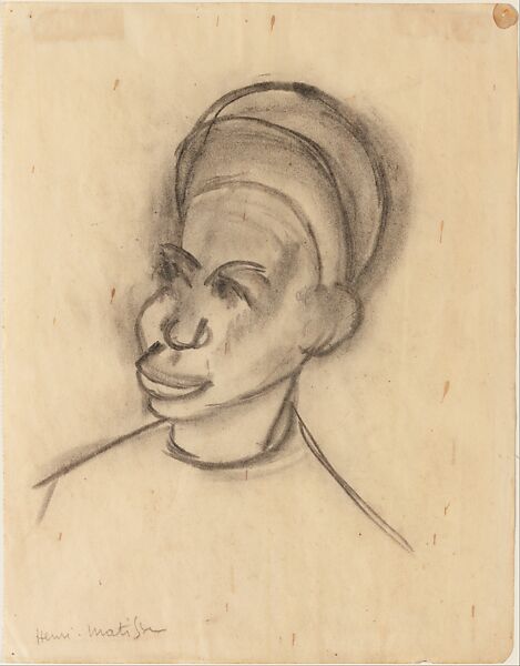 A Sudanese, Henri Matisse (French, Le Cateau-Cambrésis 1869–1954 Nice), Charcoal on paper 