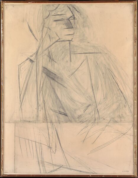 Eva Mudocci, Henri Matisse (French, Le Cateau-CambrÃ©sis 1869â€“1954 Nice), Pencil on jointed paper mounted on canvas