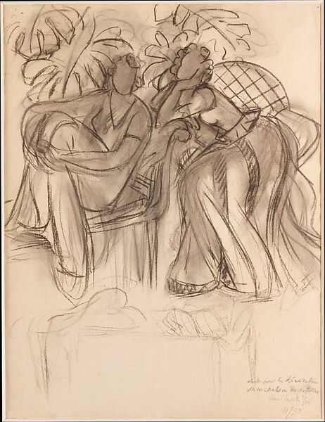 Study for ¦Song¦, Henri Matisse (French, Le Cateau-Cambrésis 1869–1954 Nice), Charcoal on paper 
